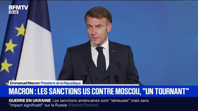 Emmanuel Macron qualifie les sanctions américaines sur le pétrole russe de tournant'