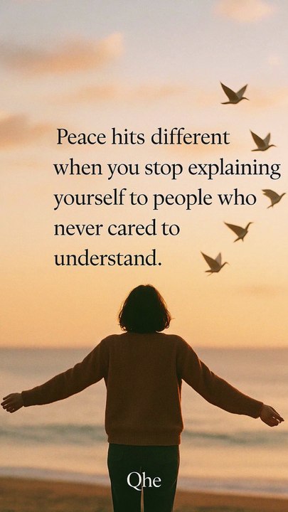 Peace hits different when you stop explaining yourself 💫  Life Motivation Quote  Self Love