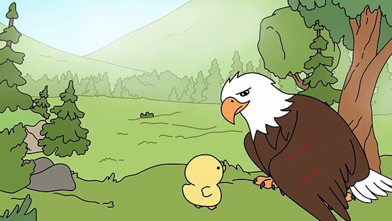 duckling treats an eagle | ASMR animation