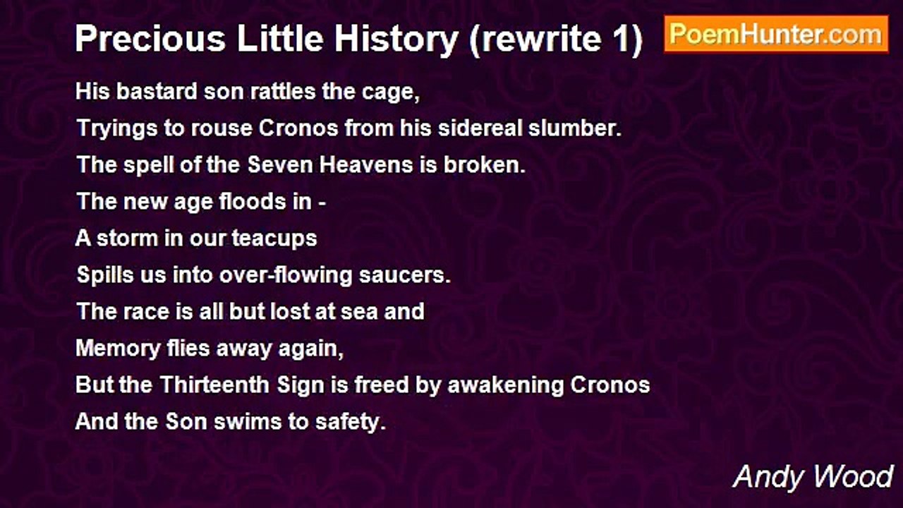 Andy Wood - Precious Little History (Rewrite 1)