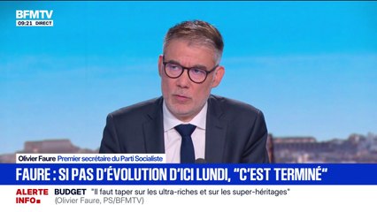 Budget 2026: "Il faut taper sur les Gafam, sur les ultra riches, sur les héritages, sur les super-héritages", dit Olivier Faure, premier secrétaire du Parti socialiste