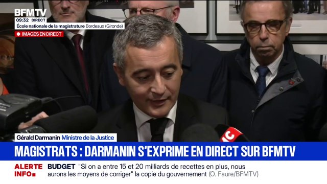 Il y a sans doute des choses à réformer au ministère de la Justice , affirme Gérald Darmanin, en visite à l'École nationale de la magistrature