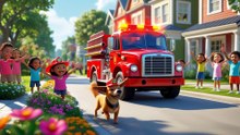 Big Trucks, Brave Jobs! 🚒🚚 | Learning Vehicles Song for Kids | KIDZACADMI