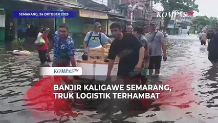Dampak Banjir Kaligawe Semarang, Sopir Truk Logistik Putar Otak Jaga Barang Perusahaan