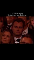 That look when greatness finally gets its due. 🏆 A standing ovation that echoed through hearts, not halls. Heath Ledger forever a legend.  #glamsham #heathledger #oscars #thejoker #legend #moment #cinema #hollywood #history #awardshow #emotion  glamsham,