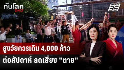 วิจัยชี้ เดิน 4,000 ก้าวต่อสัปดาห์ ลดความเสี่ยง "สูงวัย" ตายเร็ว | ทันโลก DAILY | 24 ต.ค. 68