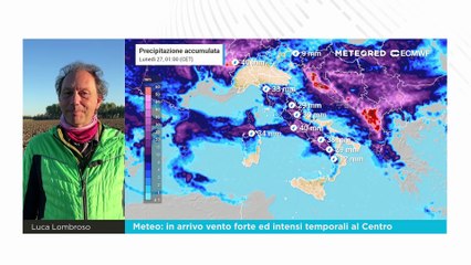 Meteo: in arrivo vento forte ed intensi temporali al Centro