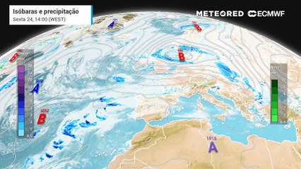 Nos próximos dias, Portugal continental será afetado por uma sucessão de baixas pressões