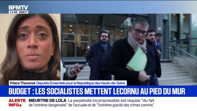 On est dans cette volonté d'assurer la stabilité du pays (...) pour permettre d'offrir au pays un budget au 31 décembre , déclare Prisca Thevenot (EPR)