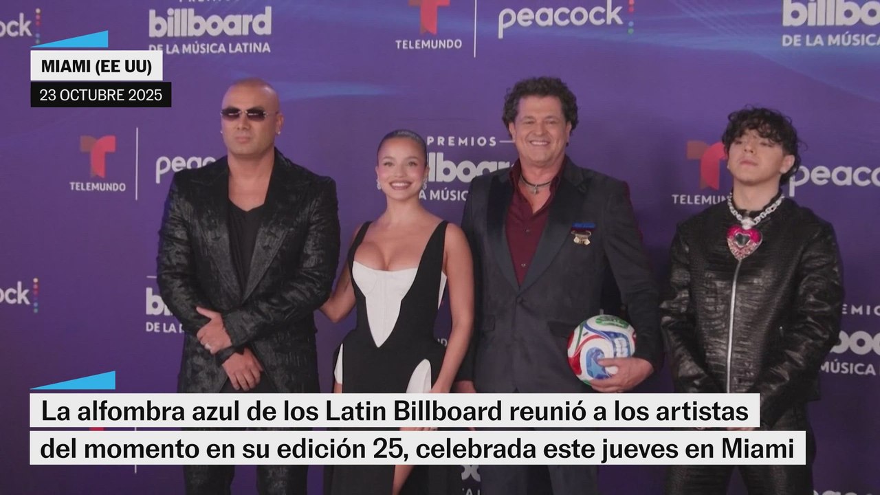 Las imágenes de la alfombra azul de los Latin Bilboard