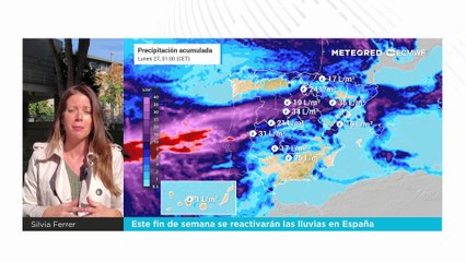 Este fin de semana se reactivarán las lluvias en España