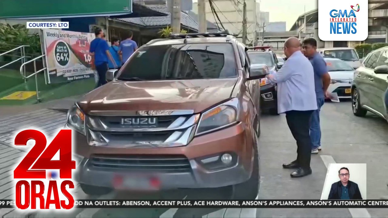 Driver ng SUV na walang plaka at gumamit ng bli...