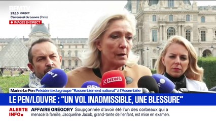 Cambriolage au Louvre: “Le patrimoine reste maltraité, il faut des programmes pluriannuels” affirme Marine Le Pen