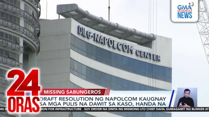 Draft resolution ng NAPOLCOM kaugnay sa mga pulis na dawit sa kaso, handa na | 24 Oras