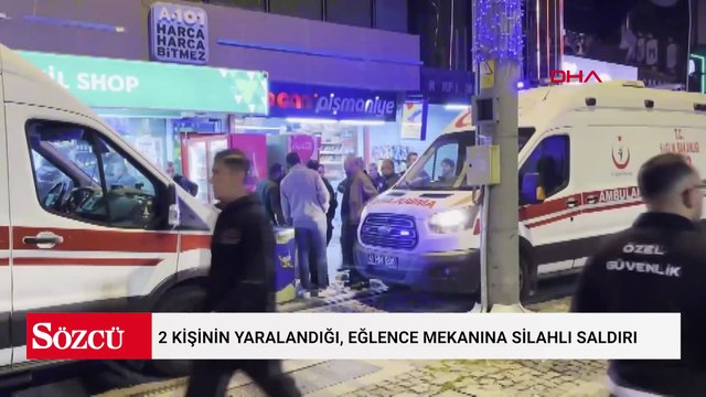 2 kişinin yaralandığı, eğlence mekanına silahlı saldırı kamerada