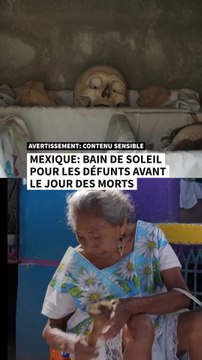 Au Mexique, bain de soleil pour les défunts avant le Jour des morts