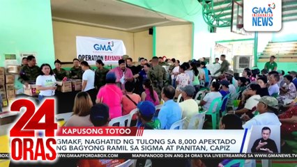 GMAKF, naghatid ng tulong sa 8,000 apektado ng Bagyong Ramil sa Sigma at Panitan, Capiz | 24 Oras