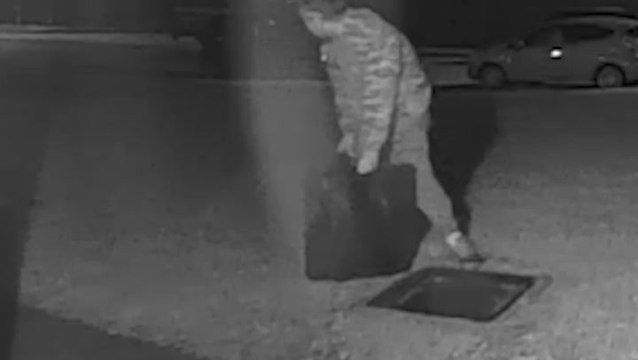Hooded thief steals 21 manhole covers from London street in early morning heist