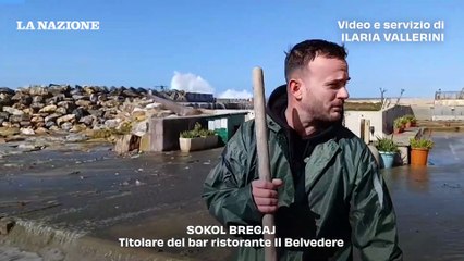 Marina di Pisa, i danni per la mareggiata