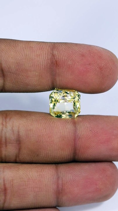 Radiant Square-Cut Yellow Sapphire
