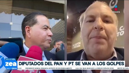 Diputados de PAN y del PT se agarran a golpes en plena reunión con la CFE