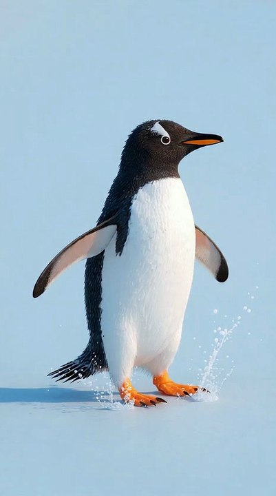 Penguin playing