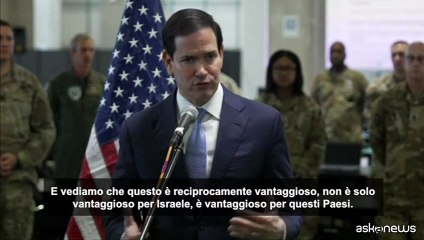Rubio: altri Paesi pronti ad aderire agli accordi di Abramo