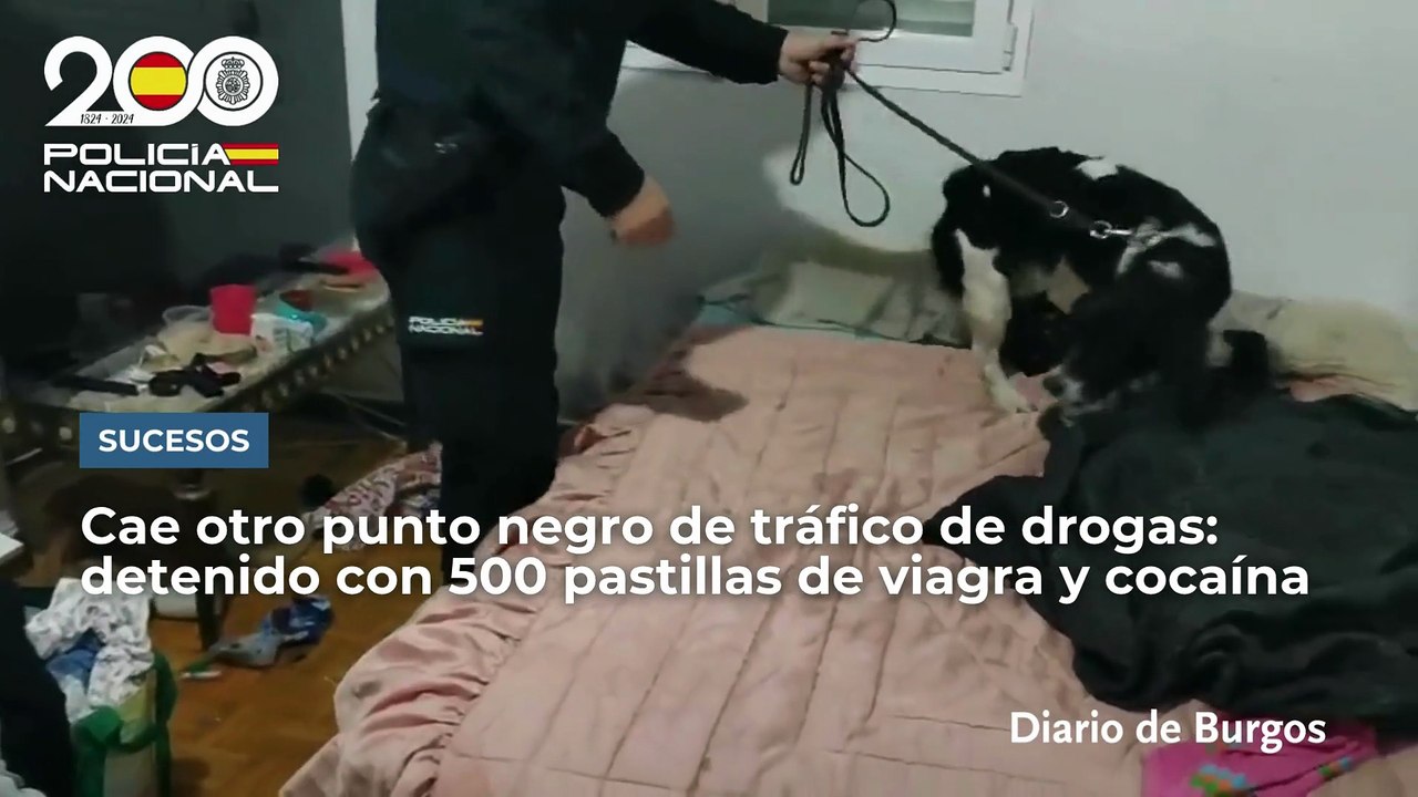 Cae otro punto negro de venta de droga en Burgos: un detenido con más de 500 pastillas de viagra y cocaína