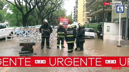 Se rompió un caño de agua en Belgrano: hay inundación y caos de tránsito