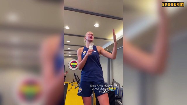 Fenerbahçe'de Arina Fedorovtseva'dan Emre Altuğ sürprizi! Türkçe söyledi