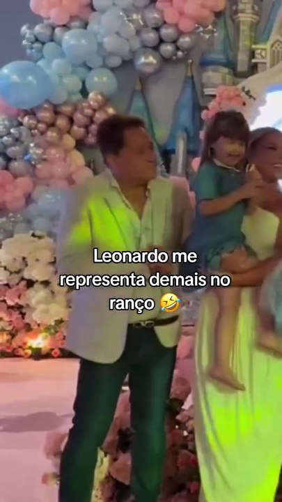 Vídeo: Postura de Leonardo em festa da neta causa estranhamento entre convidados