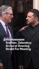 Starmer, Zelenskyy Arrive at Downing Street For Meeting