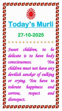 🇲🇰 Essence of Murli 27 October 2025 English in Male Voice| #brahmakumaris #madhuban #shantivan