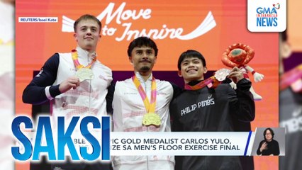 Double Olympic Gold Medalist Carlos Yulo, wagi ng bronze sa men’s floor exercise final | Saksi