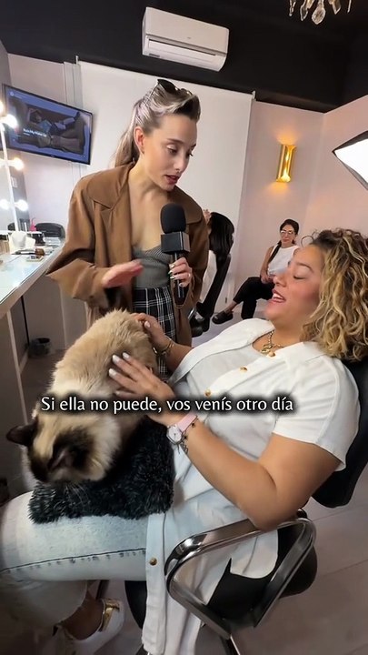 VIDEO: ‘Chisel’, la gata masajista que se robó el show en un estudio de belleza