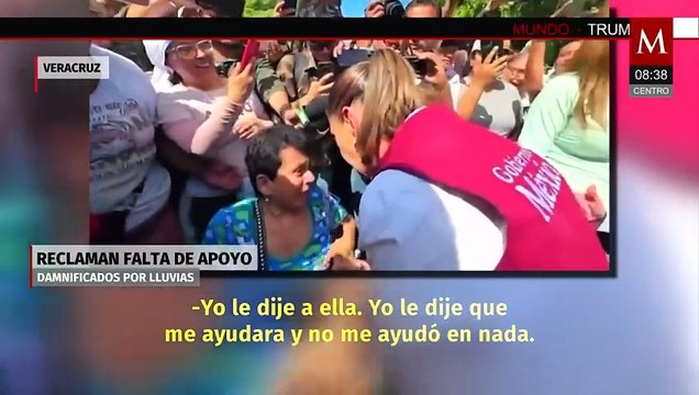 Claudia Sheinbaum visita zonas afectadas en Veracruz y escucha reclamos de damnificados