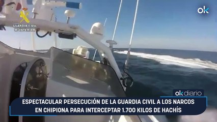 Espectacular persecución de la Guardia Civil a los narcos en Chipiona para interceptar 1.700 kilos de hachís