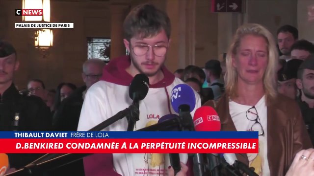 Meurtre de Lola - Les déclarations très émouvante de son frère et de sa maman à la sortie du tribunal : On a eu ce qu'on voulait, on a restauré la mémoire de Lola, même si ça ne la fera pas revenir