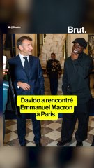 L’artiste nigérian Davido rencontre le président Macron à Paris.