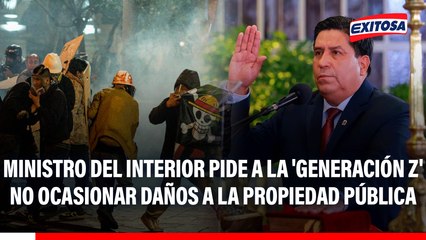Ministro del Interior pide a la 'Generación Z' no ocasionar daños a la propiedad pública y privada en marcha del 15 de octubre