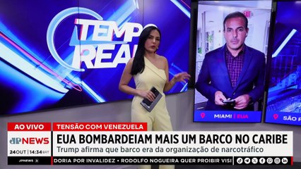 EUA atacam embarcação venezuelana no Mar do Caribe | TEMPO REAL