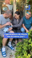 Ces trois générations de Niçois sont nés le même jour ! (Et non, ce n'est pas fait exprès !)
