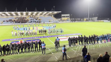 National anthem ahead of UEFA Women's Nations League play-off between Northern Ireland and Iceland in Ballymena