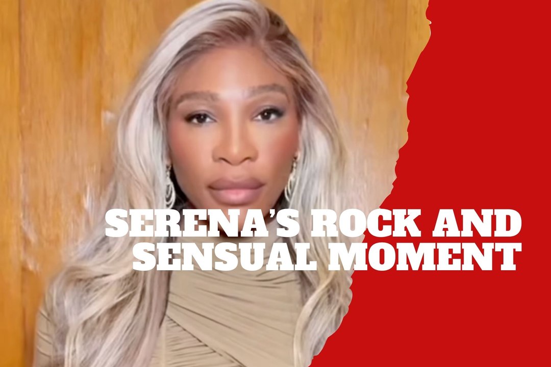 Serena Williams turns up the heat dancing to a rock classic in a curve-hugging dress