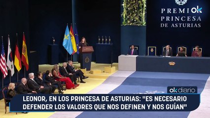 Leonor, en los Princesa de Asturias: "Es necesario defender los valores que nos definen y nos guían"