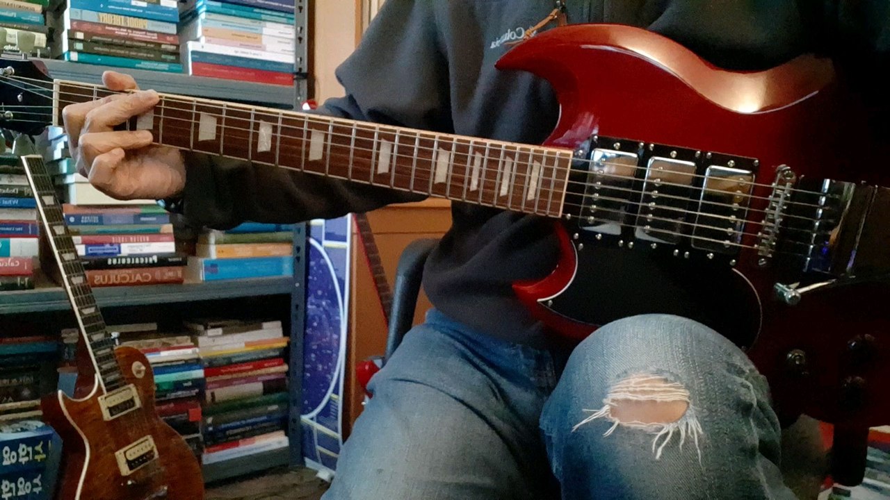 Guitar jamming "Help Me Make It Through The Night"