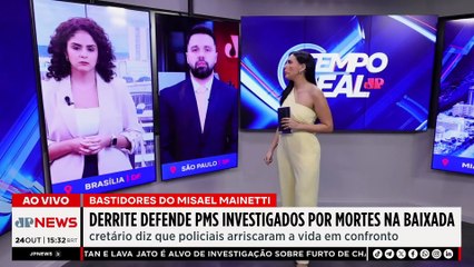 Guilherme Derrite defende Pms investigados por mortes na Baixada Santista | TEMPO REAL