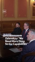 Ukrainian President Volodymyr Zelenskyy asks Coalition of the Willing for "more deep strike weapons” to push Russian President Vladimir Putin toward negotiations.