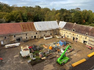Au cœur du chantier de rénovation du château de Bénouville, "la Joconde du Calvados"