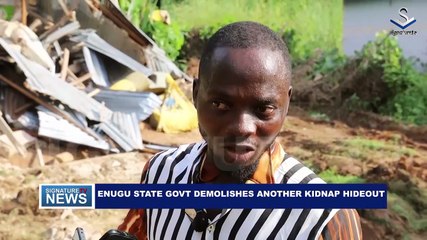 ENUGU STATE GOVT DEMOLISHES ANOTHER KIDNAP HIDEOUT